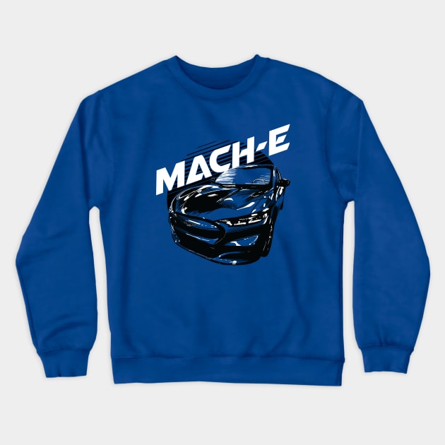 Retro Sun Mustang Mach-E Crewneck Sweatshirt by zealology